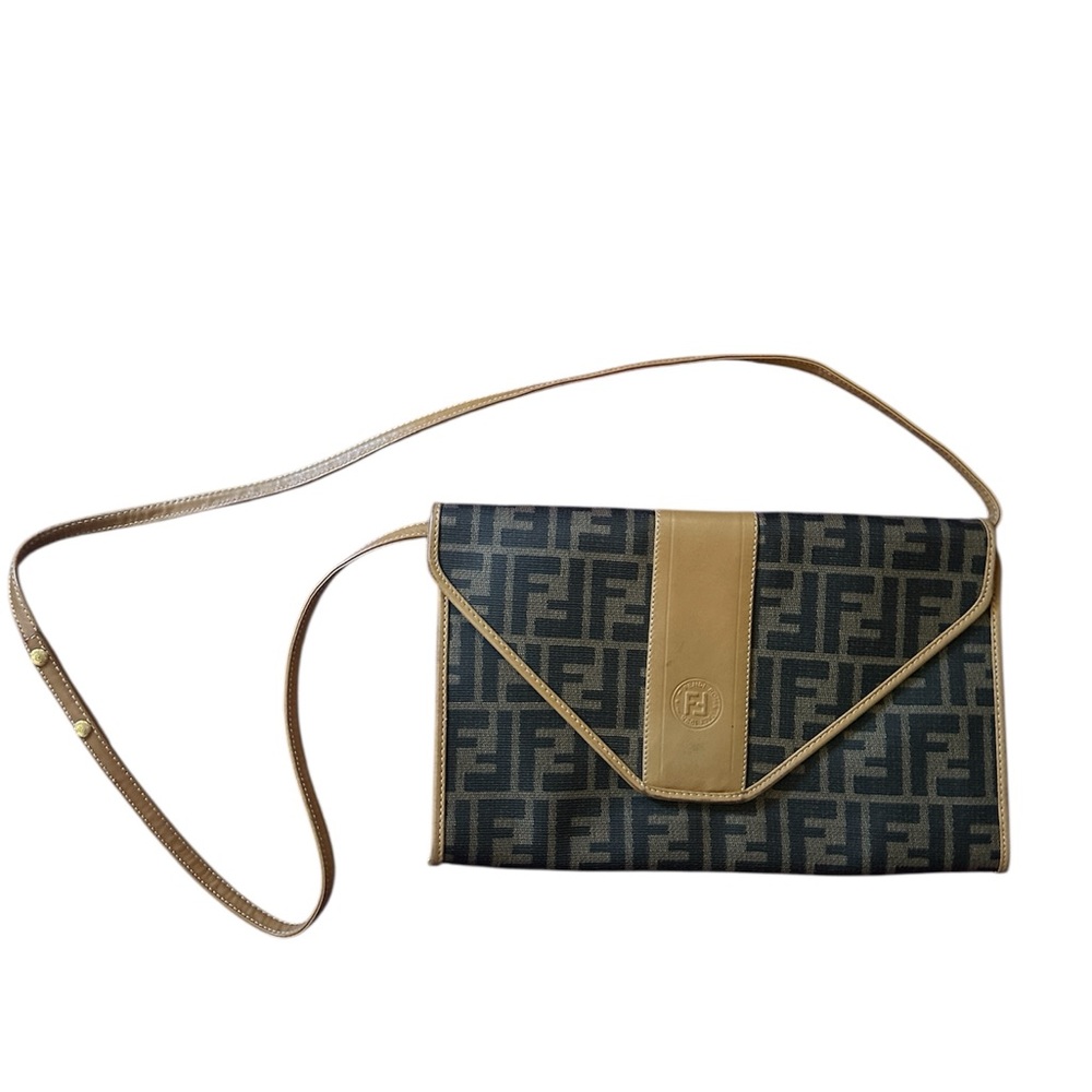 Fendi Black and Tan Crossbody Bag